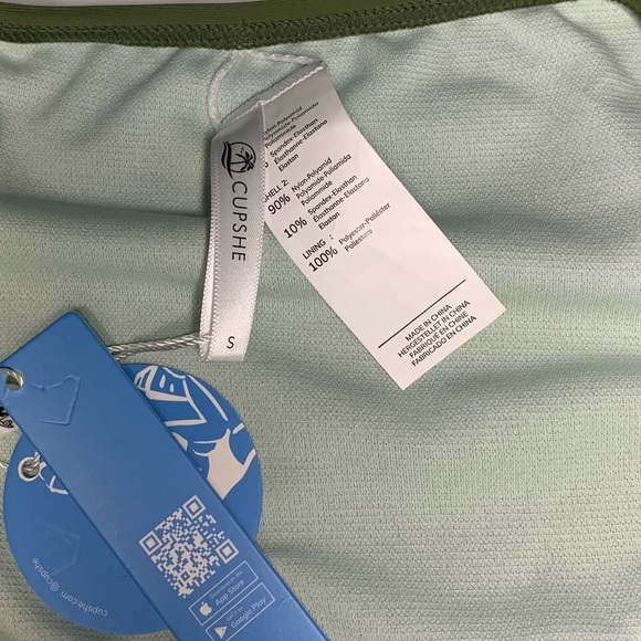 NWT Cupshe khaki bikini with mesh details size Small - Picture 7 of 8